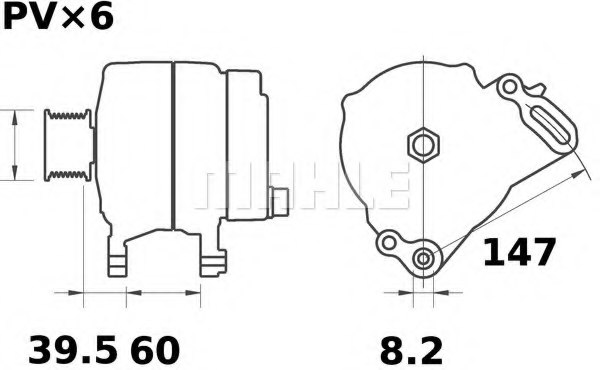 MAHLE ORIGINAL MG 261 Alternator